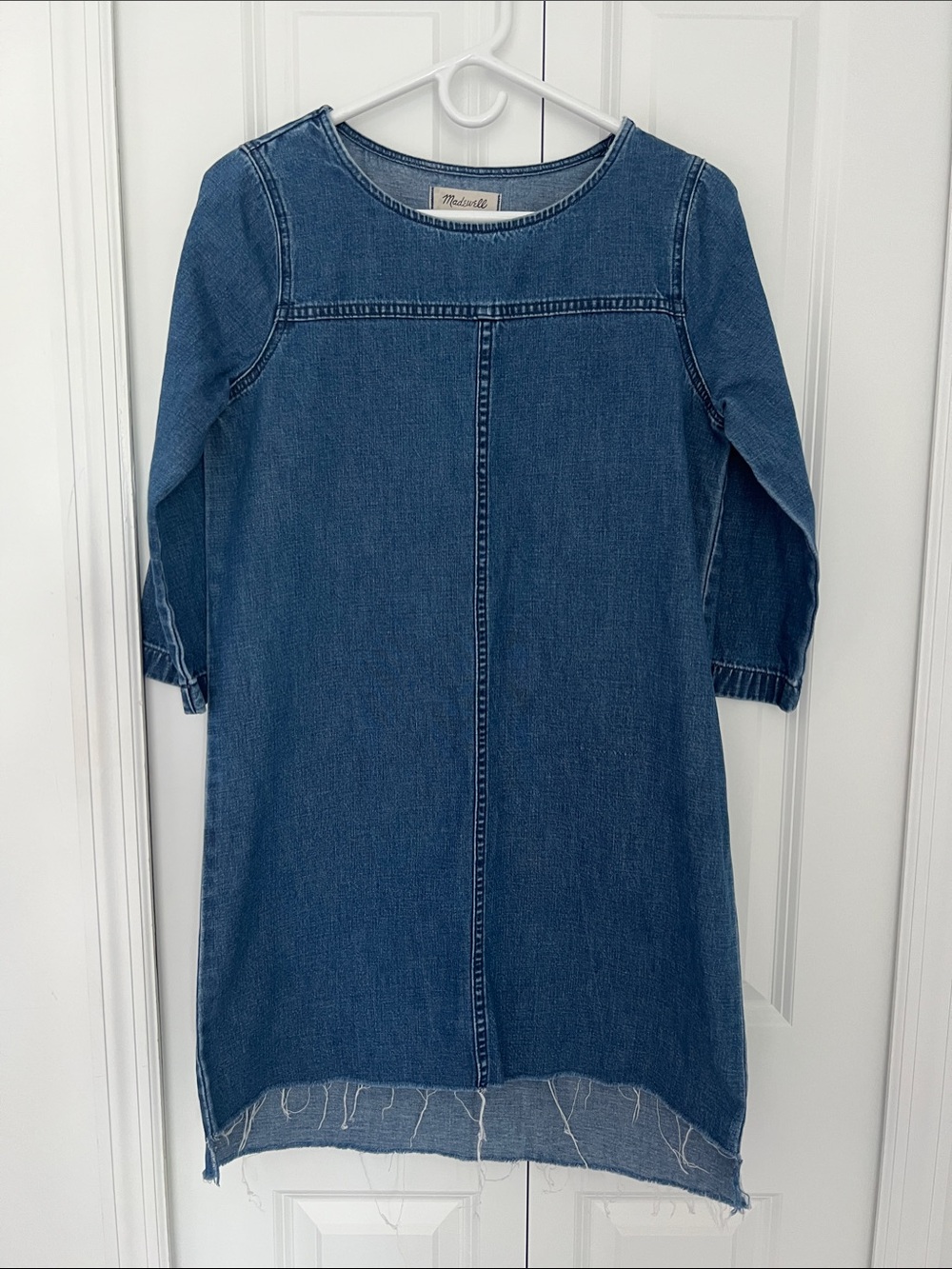 Madewell Blue Denim with Raw Hem
